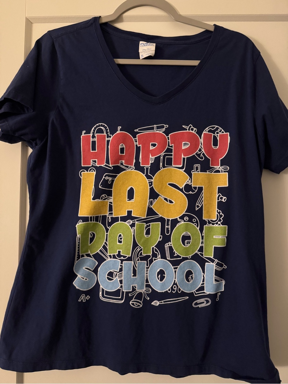 Women’s Navy 'Happy Last Day of School' Graphic Tee